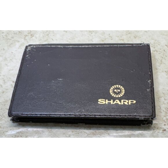 Vintage Sharp Calculator Elsi Mate EL-825 Solar with Leather Cover Tested Works - Picture 7 of 7